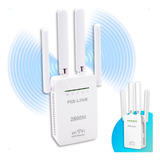 Repetidor De Wifi 4 Antenas Amplificador Sinal Potente Cor Branco 110v/220v