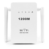 Repetidor Super Wi-fi Mini Roteador Wireless 2 Antenas 1200m Cor Branco Voltagem 110v/220v (bivolt