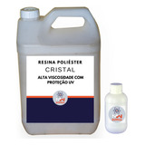 Resina Poliester Cristal Com Proteção Uv 10kg C/ Catalisador