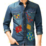 Retalho Adesivo Remendo Roupas Festa Junina 10 Unidades
