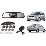 Retrovisor Com Tela Camera Re Sensor Estacionamento Fiesta