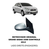 Retrovisor Grand Siena Original Manual Prata