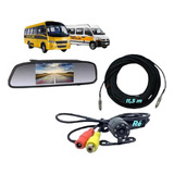 Retrovisor Lcd Tela 4 + Câmera De Ré Colorida Visão Noturna