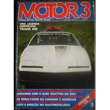 Revista Motor 3 Nº27 Setembro 1982 Trans Am; Caravan; Audi 