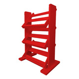 Revisteiro De Piso Chão Porta Revistas Decorativo Vermelho