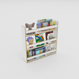 Revisteiro Estante Montessori Infantil Para Livros 70x70 Cm