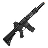 Rifle Elétrico Qgk Aeg M4a1 Silencer Fm-03 Full Metal 6mm