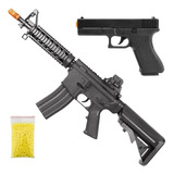 Rifle M4a1 + Pistola Airsoft Vigor V307 +  Esferas 0,12g Loi