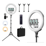 Ring Light 18 Polegadas 45cm Tripé Ballhead P Camera Suporte