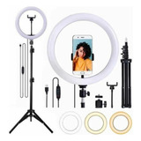 Ring Light Anel De Luz Led 10 26cm Tripé Grande 2,1 Metros