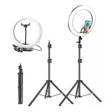 Ring Light Anel De Luz Led 12 30cm Tripé Grande 2,1 Metros 