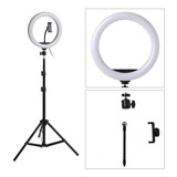 Ring Light Cor 10 Polegadas Bicolor + Tripé 2.1m + Sup P/cel