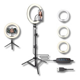 Ring Light Estudio Profissional Com Tripe 210m Super Luz Led