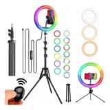 Ring Light Grande Coloriro Rgb Tripe Para Celular Hinglight