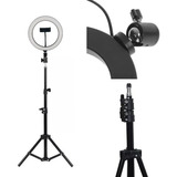 Ring Light Iluminador 26cm Usb Led + Tripe C. Suporte P Cel