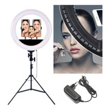 Ring Light Iluminador Anel Luz 36cm 14 Polegadas Tripé 2,1m