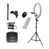 Ring Light Iluminador Completo 35cm Tripé 2m + Controle Nfe
