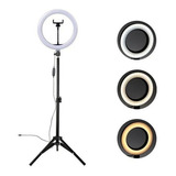 Ring Light Iluminador Led 30cm C/ Tripé Suporte Celular Usb