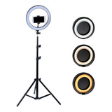 Ring Light Iluminador Led Profissional 26cm Tripé 2 Metros