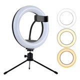 Ring Light Iluminador Luz Para Gravar Videos Tripé Branco 20