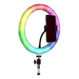 Ring Light Iluminador Rgb 26cm 10 Polegadas +tripé 2,1m