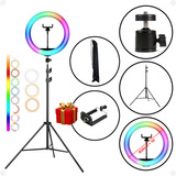 Ring Light Led Circular Iluminador 26cm Tripé 2,10m Bilvolt