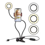 Ring Light Led Luminaria Mesa Suporte Celular Selfie Abajur