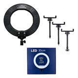 Ring Light Sacola Estrutura Preto Luz Quente 110v 220v Iluminador Portátil Tripé 2m Tomate A48