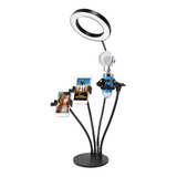 Ring Light Suporte Celular Selfi Luminaria 4 Em1 12w-xc-rl04