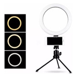 Ringlight Suporte Celular E Tripé Mesa Luz Selfie Luz Led