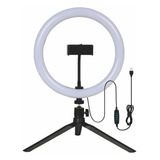 Ringlinght Iluminador Ring Light Tripé Mesa Suporte Celular