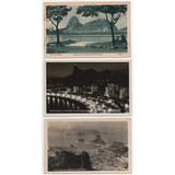 Rio De Janeiro E São Paulo - 6 Cartao Postal Antigo
