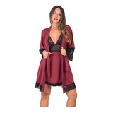 Robe Femino Hobby Roupão Feminino Sexy Lingerie Noite Lg016