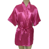 Robe Roupão Infantil Cetim Sem Bordado 2/4/6/8 Anos 5 Und.