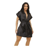 Robe/hobby/roupão Liso De Cetim Para Noiva/madrinha Feminino
