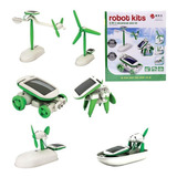 Robô 6 Em 1 Movido A Energia Solar Kit Robótica Montagem