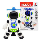 Robô Brinquedo Branco Hélice Dançarino Com
