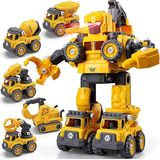 Robô Carrinho Brinquedo 5 Em 1 Construbots Monta Desmonta Mega Compras