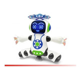 Robô Dançante Gira 360 Graus Robot Dança Com Som E Luz Cor Branco