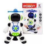 Robô Dançante Gira 360º Graus Robot Infantil Som E Luz