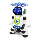 Robo Dançarino Brinquedo Musical - Emite Luzes 3d Gira Dança