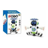 Robô Dançarino Brinquedo Musical Divertido Cor Branco