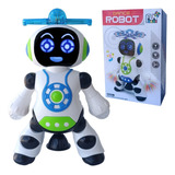 Robô Robot Boneco Eletrônico Dança Com Som E Luz Brinquedo P