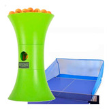 Robô Treinamento Tenis De Mesa Ping Pong Lança Bolas + Rede Cor Verde-limão