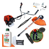 Roçadeira À Gasolina C/ Fio Nylon E Lâmina 2p + Óleo Stihl