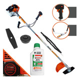 Roçadeira Profissional À Gasolina C/ Faca 2p + Óleo Stihl