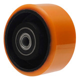 Roda 52 Pu 125 Mm Até 400 Kg Com 2 Rolamentos Rodas Laranja