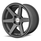 Roda Aro 15 Tala 8 4x100 Zeus Zw309 / Jogo + Bicos Cor Grafite