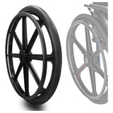 Roda Aro 24 Nylon+ Pneu Maciço Para Cadeira De Rodas
