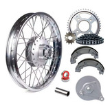 Roda Aro Traseira Cg Fan 125 09/18 Espelhos/relação/lonas